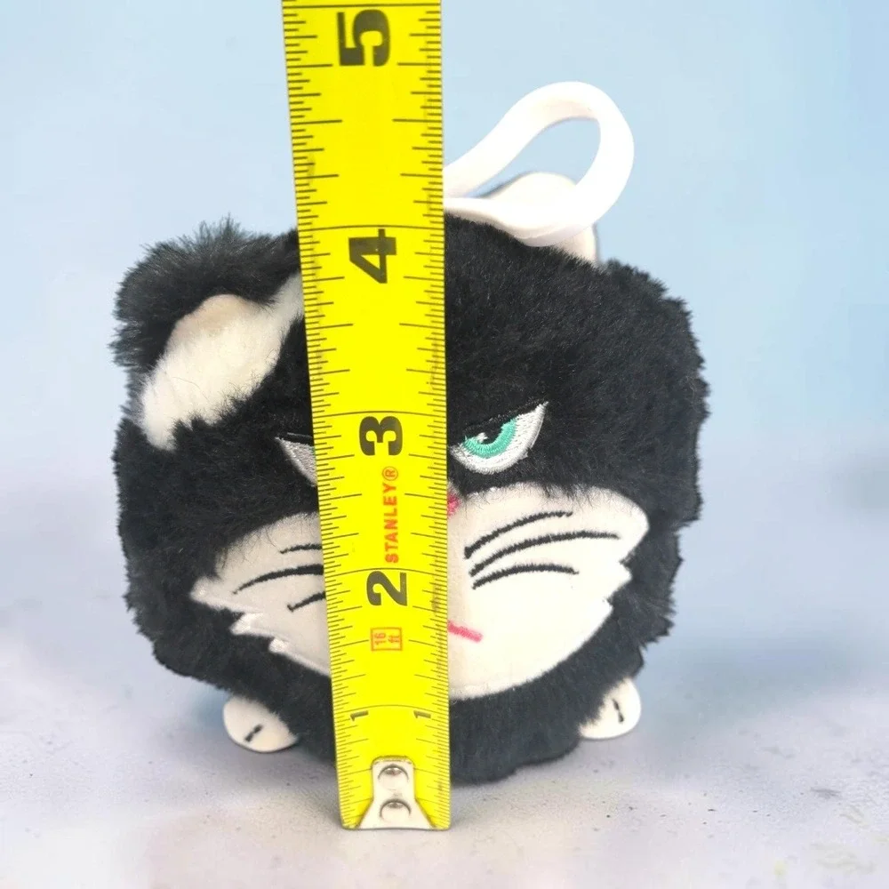 Jay at Play Hangry Petz Bella Black Cat Plush Keychain Bag Clip 4